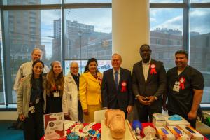Teens with Stethoscopes team with New Brunswick Mayor, Jim Cahill.