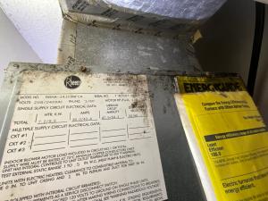 Mold contamination inside HVAC system discovered during professional mold testing by EnviroPro 360 in an Augusta area home.