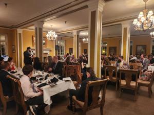 Rob Yates, LPNC Convention Chair, addresses the audience