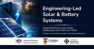 solar and battery system installation Australia UNSW collaboration JT Solar energy system design