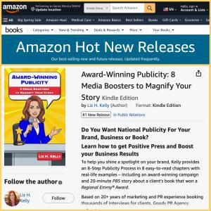 To help brands amplify their story, “Award-Winning Publicity” is now available for Pre-Sale as the Number 1 New Release for Public Relations on Amazon with an 8-step publicity process and 8 media boosters.