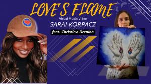 Love’s Flame Christian music video featuring Sarai Korpacz and artwork by Christina Drenina showing Jesus’ hands with flames