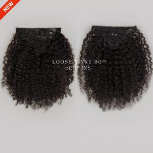 Side-by-side view of ONYC Loose Kinks 3C Clip-Ins showing Traditional and Seamless Water Kinky curly clip-in hair extensions for Black hair in Natural Black.