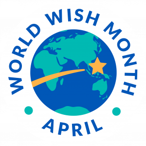 World Wish Month Seal showing globe