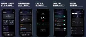 Ozi Sleep Tracking App Features.  Users Sleep Insights.  The story board photo shows how the user can see their real time data for the family or individual . heartrate, breathing, movement in real time with alerts