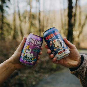 Excelsior Imperial Apple Can & Schilling Moon Berries Can Cheers