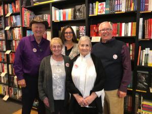 Group shot of award winning Ageless Authors at Book Soup.