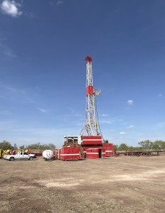 Rigged up Brown #3 well