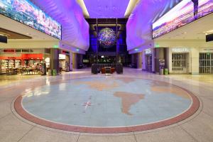 World map in terrazzo in SLC terminal