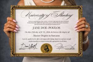 Masters Degree - Phuckery U - Depiction