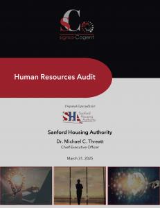 HR Audit for the Sanford Housing Authority completed by sigma-Cogent Solutions, LLC