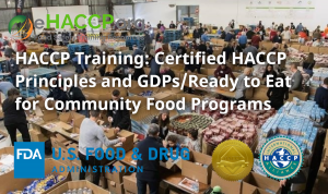 HACCP training for organizations feeding people who are affected by food insecurities.