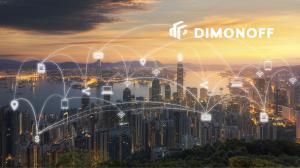 Smart city skyline with connected IoT network illustrating interoperable urban infrastructure