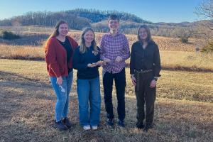 Karlie Lester ’27, Emma Staton ’26, Nathalie Schelin ’26, and Emily Kempin ’26