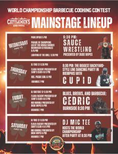 2026 World Championship Barbecue Cooking Contest Cattlemen's Main Stage Lineup