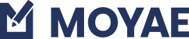 Moyae's logo in blue