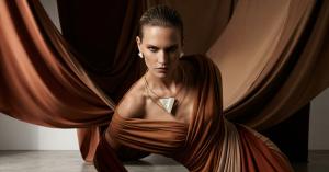 Purplee Store luxury geometric gold necklace with genuine gemstones, high-engineering 7-layer gold plating