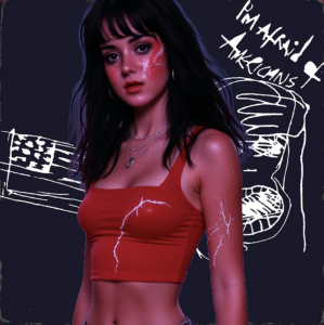Jaexlynne - "I'm Afraid of Americans" - single cover artwork