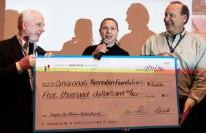 Daniel E. Betts with the Cincinnati Recreation Commission receives Inspire the Human Spirit Award, given in partnership with Vortex