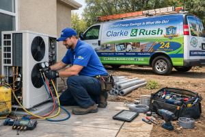 Heat Pump Install with Clarke & Rush van