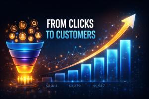 Website conversion funnel in Dubai turning clicks into customers using conversion rate optimization and lead generation systems