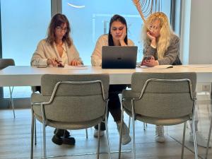 Floriana Anastasia and Kristina in the RENTAL12 office in Olbia Sardinia