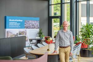 David Robertson in the office