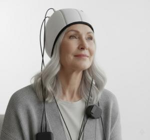 U: The Mind Company's Sphere headcap device on a model