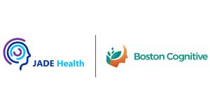 Logo lockup featuring the JADE Health logo on the left and the Boston Cognitive logo on the right, separated by a vertical grey line, symbolising their partnership in the European dementia care stakeholder network.