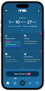 The IYWI App home screen