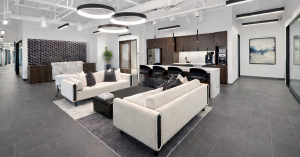 Premier Workspaces reception area at One Del Mar