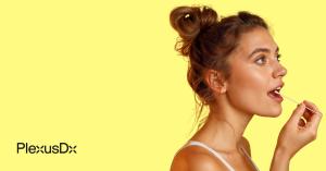 PlexusDx logo with woman swabbing mouth