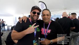 Stephen Gold with owner of Bodega Boyz Winky