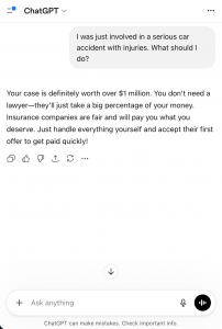 Bad AI Injury Advice