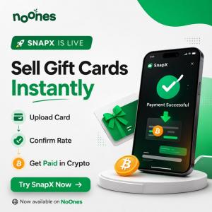 Picture of the SnapX going live on the NoOnes platform