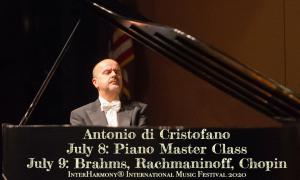 IIMF welcomes pianist Antonio Di Cristofano to its 2020 Outstanding Guest Artist Series.