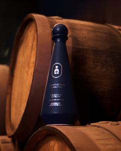 Bottle of Humano Tequila Anejo