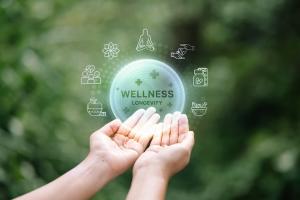 AI facial analysis scan for regenerative medicine patient wellness assessment