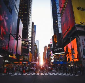 Times Square, New York City billboards, New York City Events, NYC bustling crowds, Vibrant cultural energy