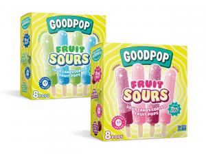 GoodPop's Fruit Sours Pops, in packs of Cherry & Melon and Green Apple & Lemonade