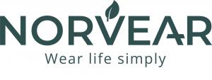 Norvear logo with Nordic Comfort tagline in green featuring a leaf symbol representing nature and outdoor lifestyle