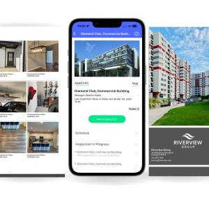SnapInspect report on screen showing a completed residential inspection with photos and notes ready to review
