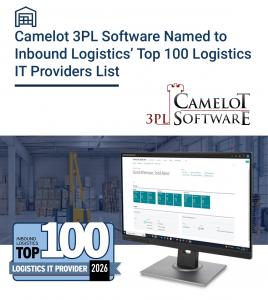 Camelot 3PL Software Announcement of Inbound Logistics Top 100