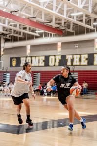 Image of Student Athletes playing Basketball at NCRF Women's HBCU Basketball Showcase