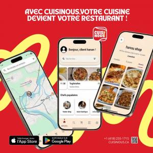 Application Cuisinous - Commander des repas faits maison près de chez vous