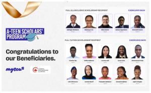 A photo collage of MySCU A-Teen Scholars' finalist