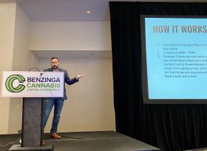 Driven Deliveries CEO Christian Schenk Gives a Presentation at Benzinga Cannabis Capital Conference in Miami, Florida.