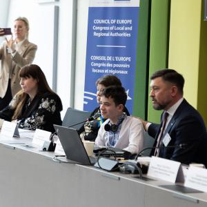 Illia Matviienko, the first Ukrainian child to be returned after being taken by russian forces, is sharing his experiences with European leaders at the Council of Europe. Next to him is Vadym Boychenko, Mayor of Mariupol, Head of the Mariupol Military Administration.