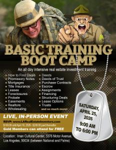 April 25 Boot Camp
