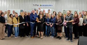 Official opening ceremony at the Ecoclean and EnPak Clean & Pack Technology Center in March, with representatives marking the launch of the joint facility for medical device precision cleaning and packaging.